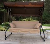 Outdoor Patio Furniture: 3-Seater Hammock Canopy Swing