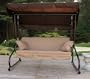 Outdoor Patio Furniture: 3-Seater Hammock Canopy Swing
