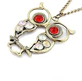 Stone River Jewellery Vintage Style Bright Owl Pendant Necklace
