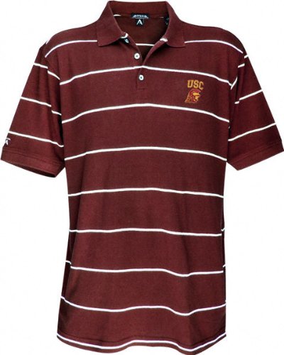 USC Trojans Classic Pique Striped Polo