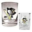 Pittsburgh Penguins NHL Rocks Glass & Square Shot Glass Set - Primary Logo by Great American Products