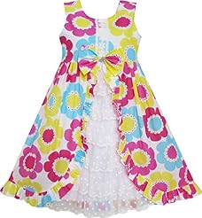Girls Tiered Lace Cotton Pageant Dress/Party Dress 