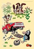 A3 Poster der kleine Maulwurf Motiv 4 - Autoreparatur
