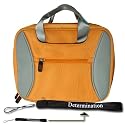 Kroo TAG 2-TONE Nylon Carrying Case (Orange) Fits Good for any size between 7-inch Netbook to 10.4-inch Netbook for any Acer Asus CTL HP Lenovo Dell MSI Samsung Sony Sylvania Toshiba Lelocity Micro Netbooks