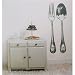 Fork and Spoon Wall Sticker-Removable- Temporary Large Scale