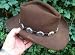 Western Hat Band Black Leather with 10 Oval Scalloped Conchos