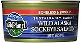 Wild Planet Sockeye Salmon, Skinless & Boneless, 6 Ounce Can (Pack of 12)