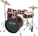 Pulse 5-Piece Junior Drum Set, Black