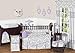 Sweet Jojo Designs 2-Piece Lavender, Gray and White Damask Print Elizabeth Girls Window Treatment Panels