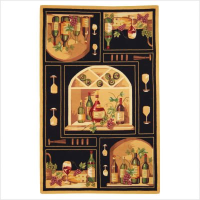 Safavieh Chelsea Collection HK254B Hand-Hooked Wool Area Runner, 2-Feet 6-Inch by 8-Feet, Black