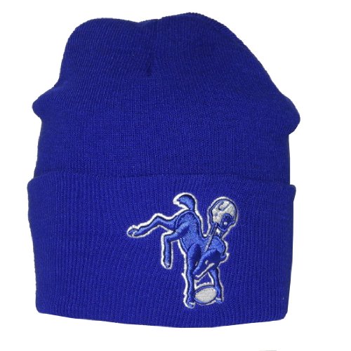 Adult NFL Baltimore Colts Warm Ski & Skate Roll Up Beanie / Winter Hat - One Size Fits All - Blue