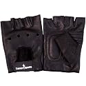Full Leather Weight Lifting Training Gloves Black Body Building Glove