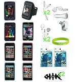 20-piece FULL ACCESSORY BUNDLE LEATHER SKIN CASE CAR HOME WALL CHAGER KIT for Apple iPod Touch 3G 3rd Generation