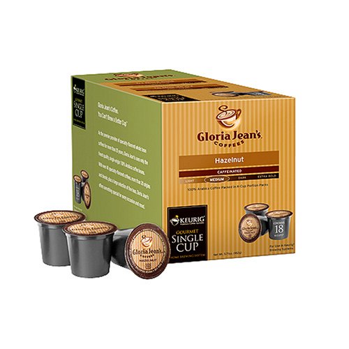 Gloria Jean's K-Cup Single-Serving Coffee 108-ct.- Hazelnut