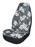 Allison 65-0346BLK Black Hawaiian Print Universal Bucket Seat Cover - Pack of 2