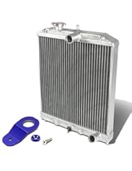 Automotive Parts and Accessories: DNA 2-Row Radiator+Blue Stay Mounting Bracket - Honda EK Manual Transmission MT - DNA MOTORING