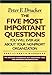 The Five Most Important Questions You Will Ever Ask About Your Nonprofit Organization; Participant's Workbook [Drucker Foundation]