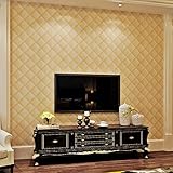 (ハンメロ)Hanmeroリピング 部屋 ふすま diy リフォーム用おしゃれなマトラッセ柄壁紙 フェイク のりなし はがせる フリース 1ロール（53cm×10m）イエロー