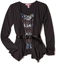 Fang Girls 7-16 Belted Ruffle Cozy T-Shirt