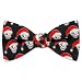 Men's Santa Skulls Pretied Silk Bowtie by Wild Ties in Black