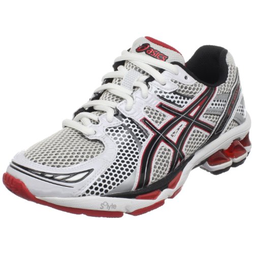 ASICS Little Kid/Big Kid Gel-Kayano 17 GS Running Shoe,White/Onyx/Red,4.5 M US Big Kid
