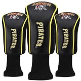 MLB McArthur Pittsburgh Pirates Black 3-Pack Golf Club Headcovers