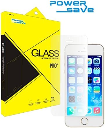 Iphone5/5c/5s Tempered Glass Screen Protector, PowerSave® 9H 0.33mm Clear Slim and Lightweight Thinnest Nano-tech Shatterproof Tempered Glass Screen Protector with Retail Packaging for Iphone5/5c/5s