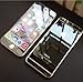 Mcoolbo Electroplating Mirror Effect Screen Tempered Glass Screen Protector Whole Body Protection Anti Scratches [Front and Back] for iPhone 6 & iPhone 6S 4.7inch (Black)