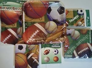 Baseball Themed Birthday Party on Amazon Com  All Star Sports Theme Birthday Party Kit   Deluxe Pack For