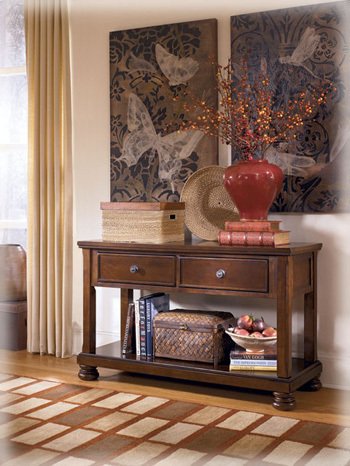 Rustic Brown Console Sofa Table - Signature Design by Ashley Furniture