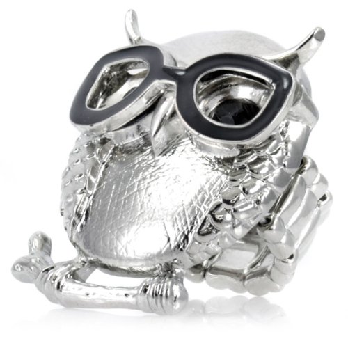 Outlet Item: Velma's Owl Stretch Ring - Silver
