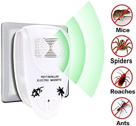 Visionland Ultrasonic Electronic Indoor Pest Control Repellent, Repels Rodents, Mice, Cockroaches, Ants &amp; Spiders
