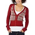 Mossimo Supply Co. Juniors Plaid Cardigan - Red