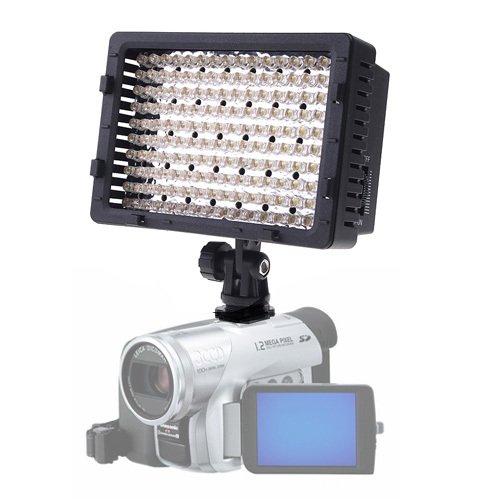 CN-160 160 LED Video Light griffe pour caméscope appareil photo reflex numérique Canon Nikon Sony Pentax Olympus DSLR DV Lighting Lampe Nikon D300 D700 CANON EOS 5D II 7D 500D E8E 900 LUX 9.6W