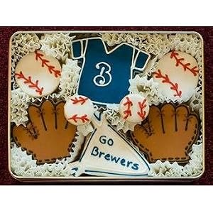 Go Brewers - Sugar Cookie Gift Tin by Cookie Gift Tin