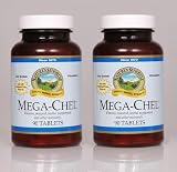 MEGA-CHEL Vitamin, mineral and herbal supplement with other nutrients (Pack of 2) 90 Tablets each