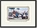 Black Framed/Matted Print 17x23, Conflict of the Advanced Guard with the Indians