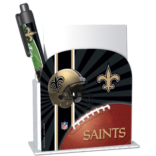 New Orleans Saints Stationery Desk Caddy with Matching Ballpoint Grip Pen - NFL (12019-QUR)