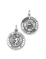 Sterling Silver St. Christopher U.S. Coast Guard Saints Medal