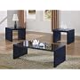3pc Coffee Table & End Table Set Contemporary Black Finish