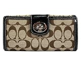 (コーチ)<strong>COACH</strong> ターンロック シグネチャー スリムエンベロープ 長財布 F43609 SKHBK 並行輸入品