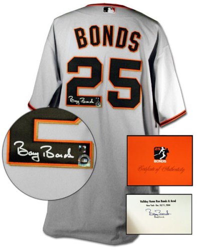 Barry Bonds San Francisco Giants MLB Hand Signed Authentic Away Gray Baseball Jersey