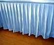 SilkNOW 100% Pure Silk Bed Skirt Queen Sky Blue