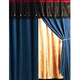 Rainbow Western Blue Jean Curtain Panel Set 60 x 84 + by Rainbow