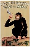Fatti Di Canapa (Dolce Far Niente, Smoking Monkey) Art Poster Print - 11x17