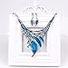 Qiyun (TM) Fashion Lake Blue Leaf Lariat Y-Necklace Chain Necklace Earrings Jewelry Set