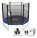 8FT TRAMPOLINE WITH SAFETY NET ENCLOSURE, LADDER & RAIN COVER
