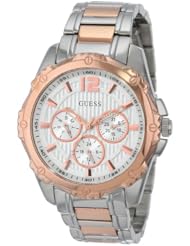 GUESS Womens U0232L4 Rose Gold-Tone Mid-Size Active Sport Watch