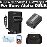 Battery Kit For Sony A55, A33 DSLR SLT A55, SLT A33 DSLR Camera Includes Replacement Extended NP-FW50 (2200 mAH) Battery + Ac/Dc 110/220 Travel Charger + Deluxe Carying Case + Screen Protectors + BP MicroFiber Cleaning