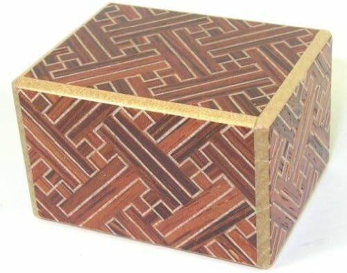 Red Saya 2 Sun 10 Step Mini Japanese Puzzle Box